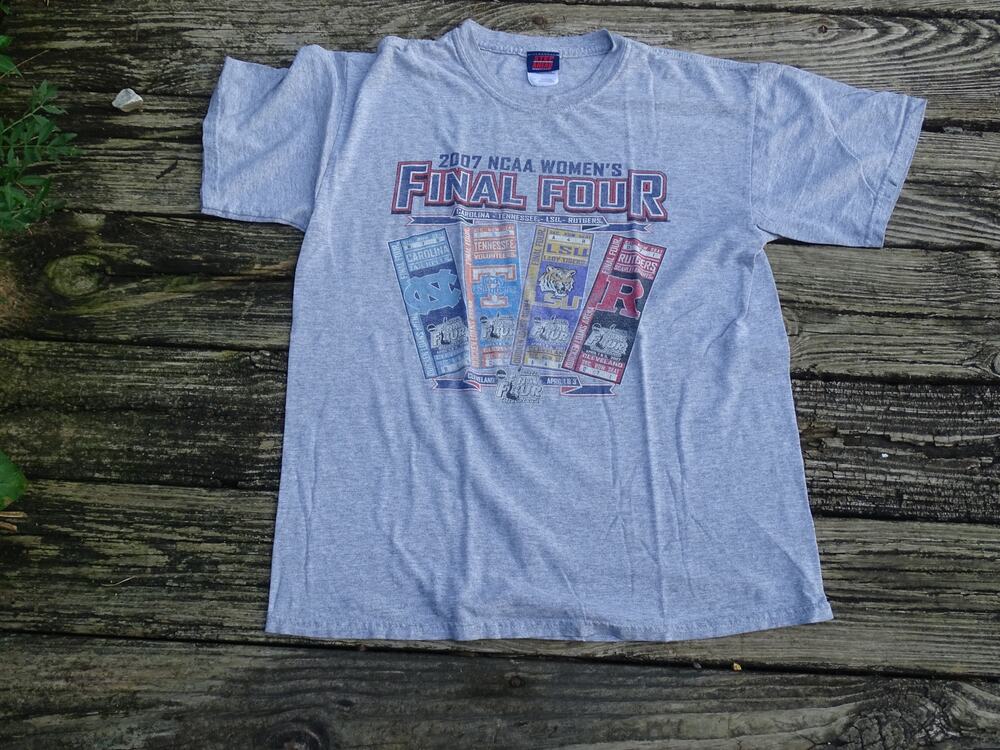 2007 NCAA Womens Final Four T Shirt M Gray Step Ahead Cleveland March Madness